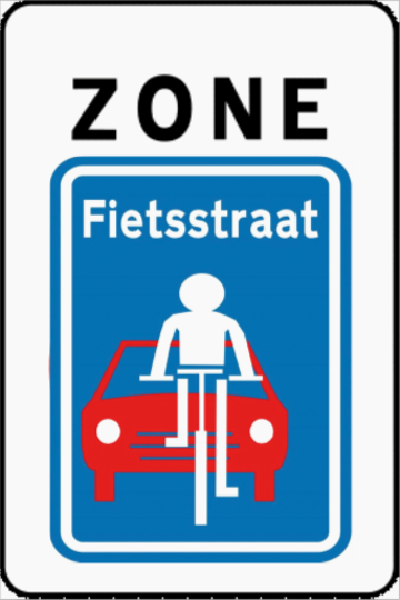 Zonebord fietszone