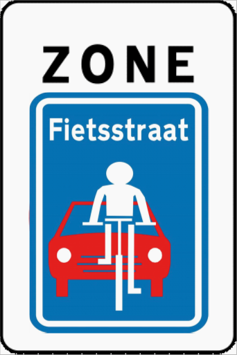 Fietszone verkeersbord