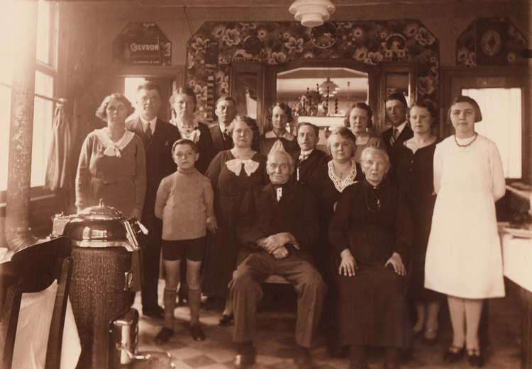 familie op café