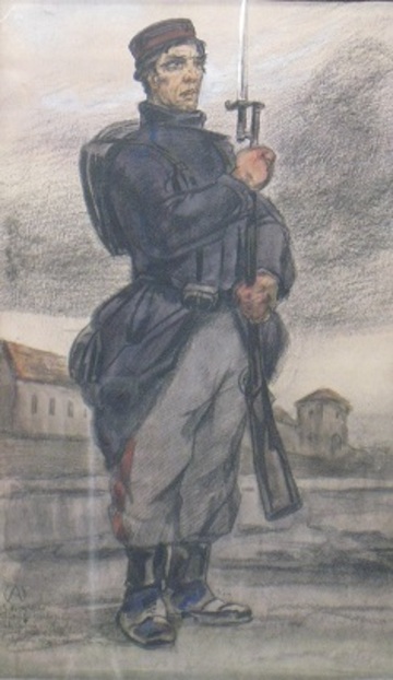 belgische soldaat tekening