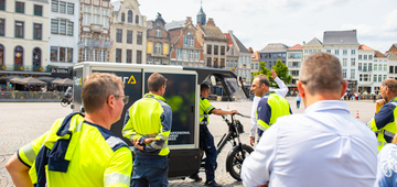 Pidpa test cargofietsen voor techniekers in Mechelen