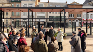 Start van de dialectwandeling 'Biestig' Mechelen op Erfgoeddag