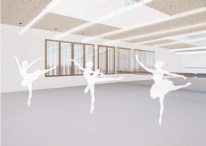 ©Bob McMaster. Toekomstbeeld van een nieuwe danszaal.