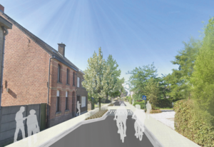 &copy;D+A. Een toekomstbeeld van de veiligere Brouwerijstraat.