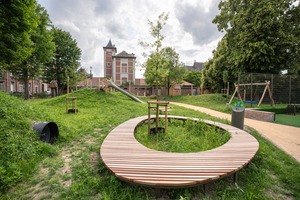Het ontwerp van de vernieuwde speeltuin is volledig gemaakt in samenspraak met de buurt. 