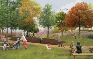Impressie Steenwegpark (voorontwerp)