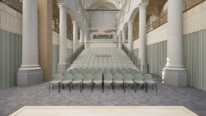 De barokke kerk uit de 18de eeuw draagt de sporen van haar rijke geschiedenis.