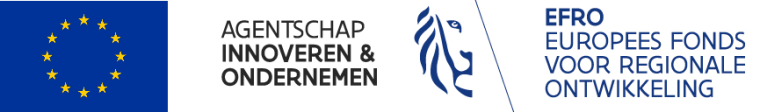 Logo's Agentschap Innoveren Ondernemen en Europees Fonds voor Regionale Ontwikkeling