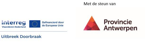 Logo project uitbreek en doorbraak en logo provincie Antwerpen