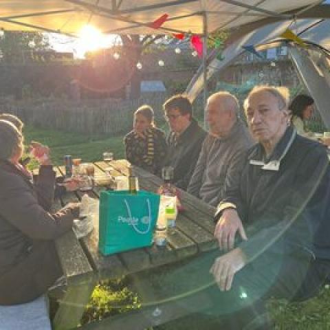 Pizza in den hof