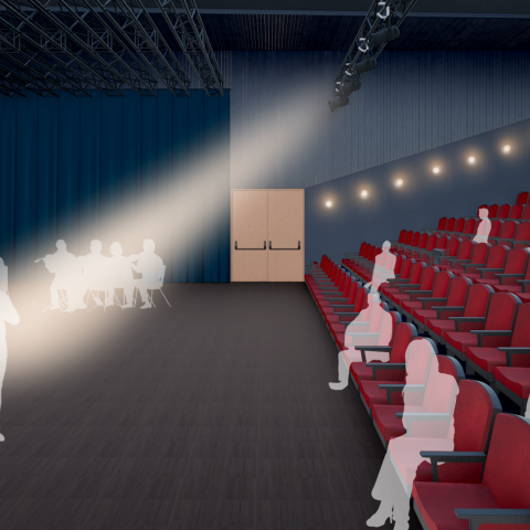 ©Bob McMaster. Toekomstbeeld van het auditorium.