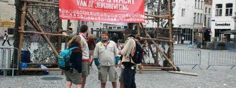Dag van de Jeugdbeweging, deelnemers op de Grote Markt